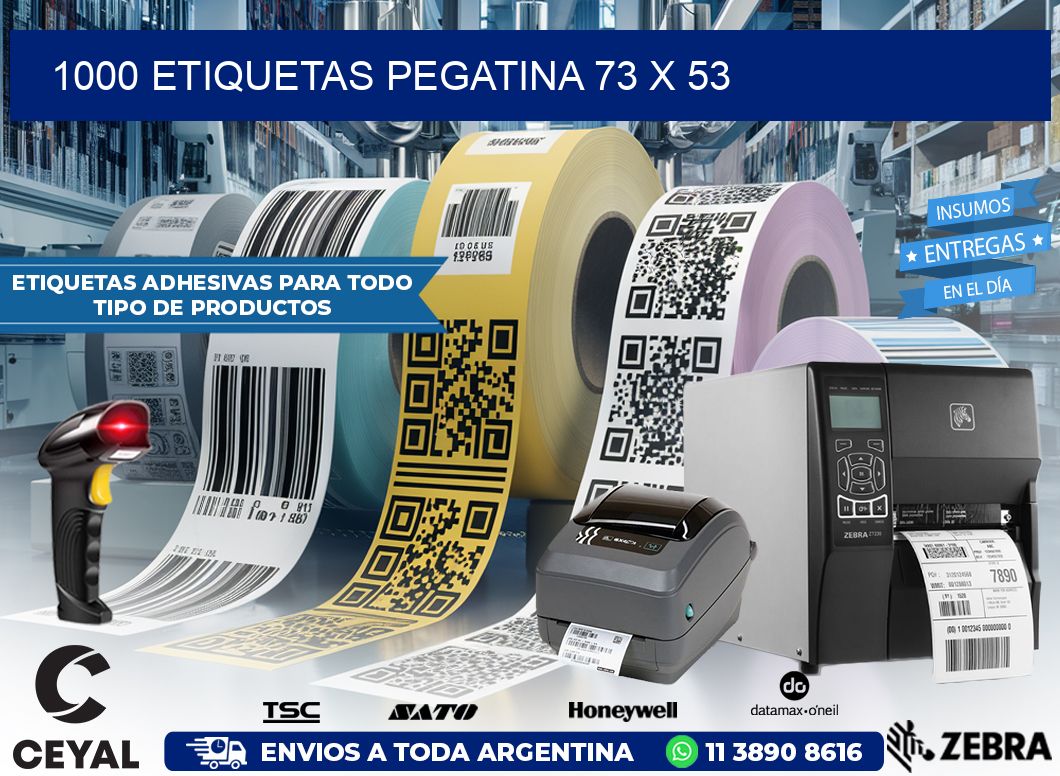 1000 ETIQUETAS PEGATINA 73 x 53
