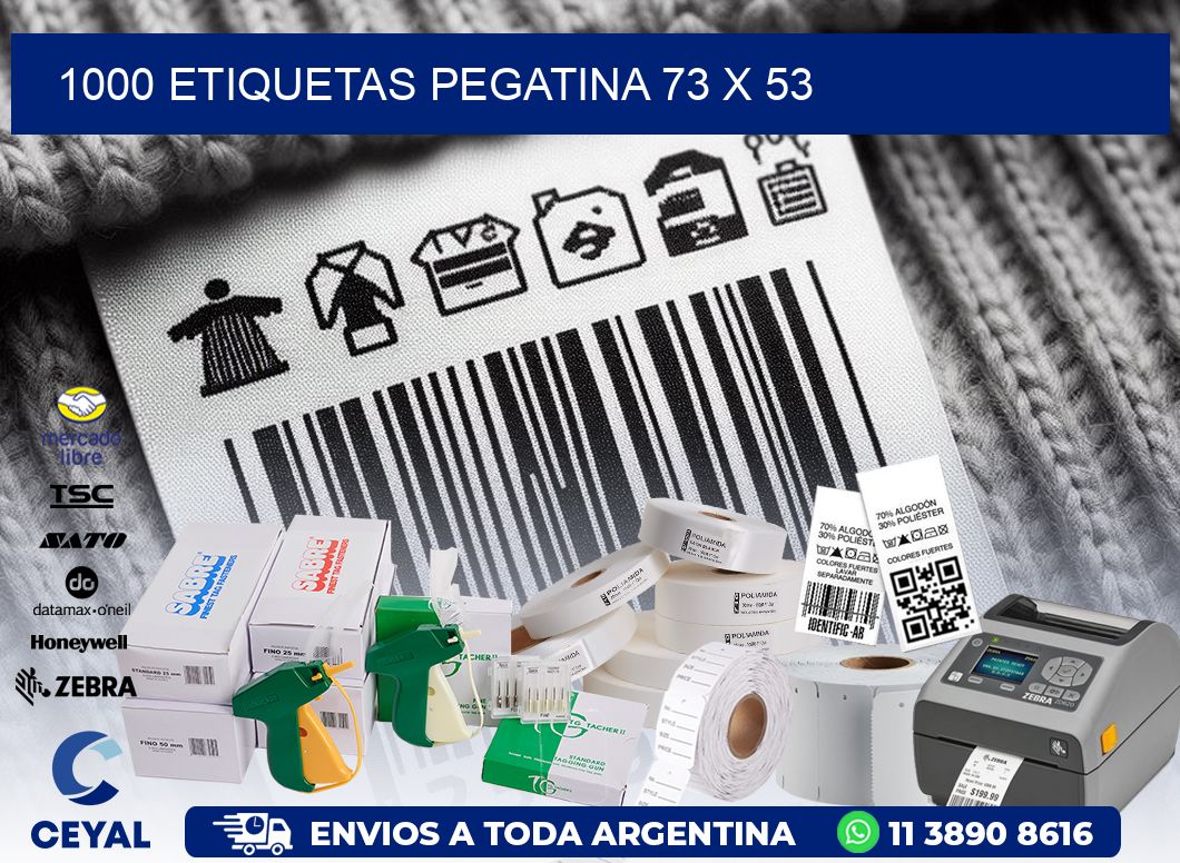 1000 ETIQUETAS PEGATINA 73 x 53