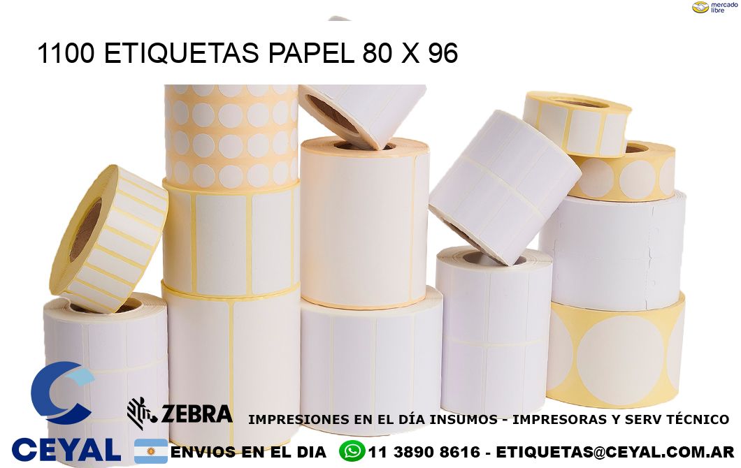 1100 ETIQUETAS PAPEL 80 x 96