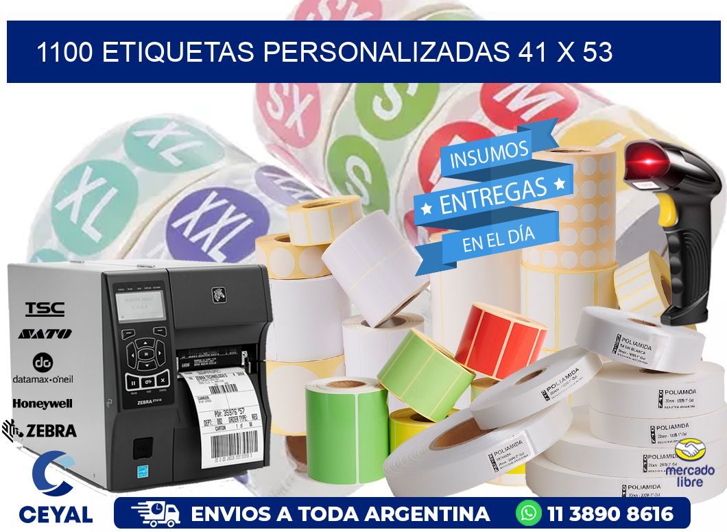 1100 ETIQUETAS PERSONALIZADAS 41 x 53