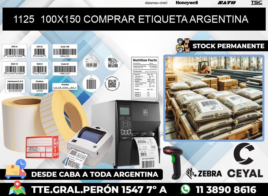 1125  100X150 COMPRAR ETIQUETA ARGENTINA