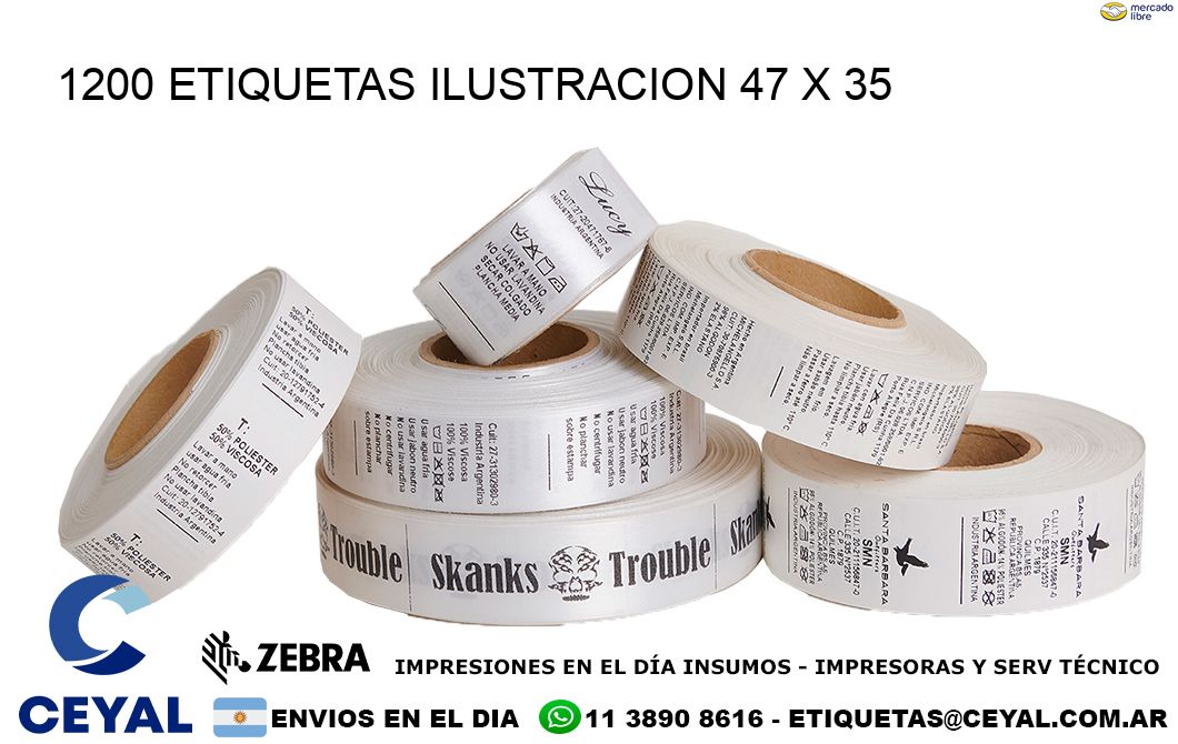 1200 ETIQUETAS ILUSTRACION 47 x 35
