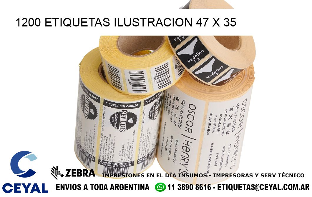 1200 ETIQUETAS ILUSTRACION 47 x 35