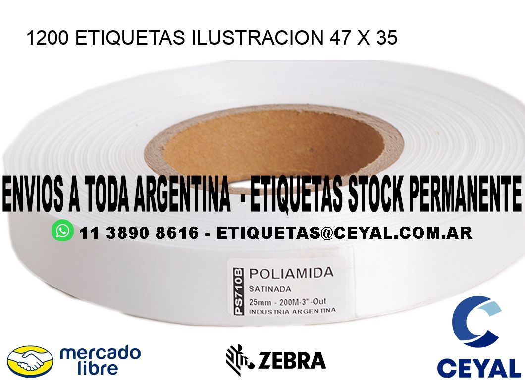 1200 ETIQUETAS ILUSTRACION 47 x 35
