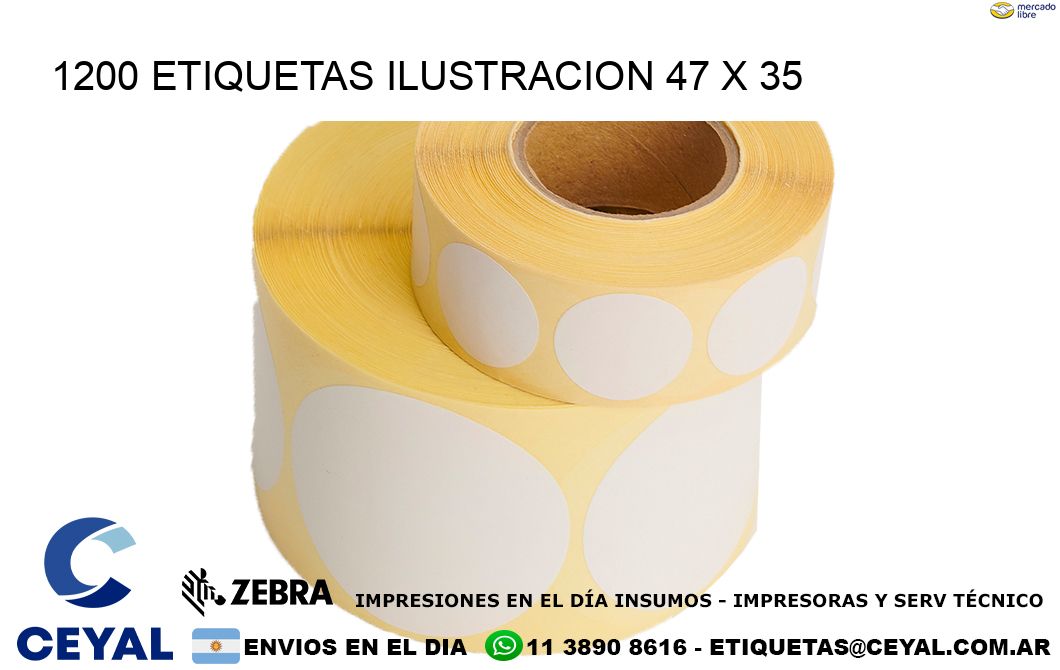 1200 ETIQUETAS ILUSTRACION 47 x 35