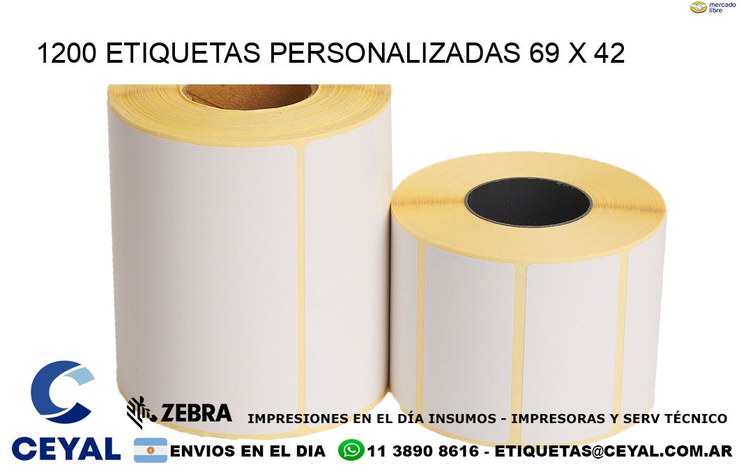 1200 ETIQUETAS PERSONALIZADAS 69 x 42