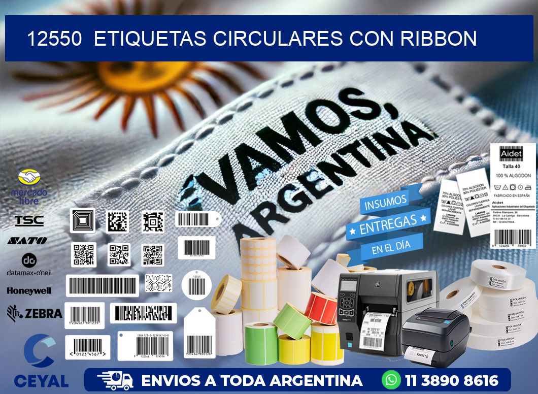 12550  ETIQUETAS CIRCULARES CON RIBBON