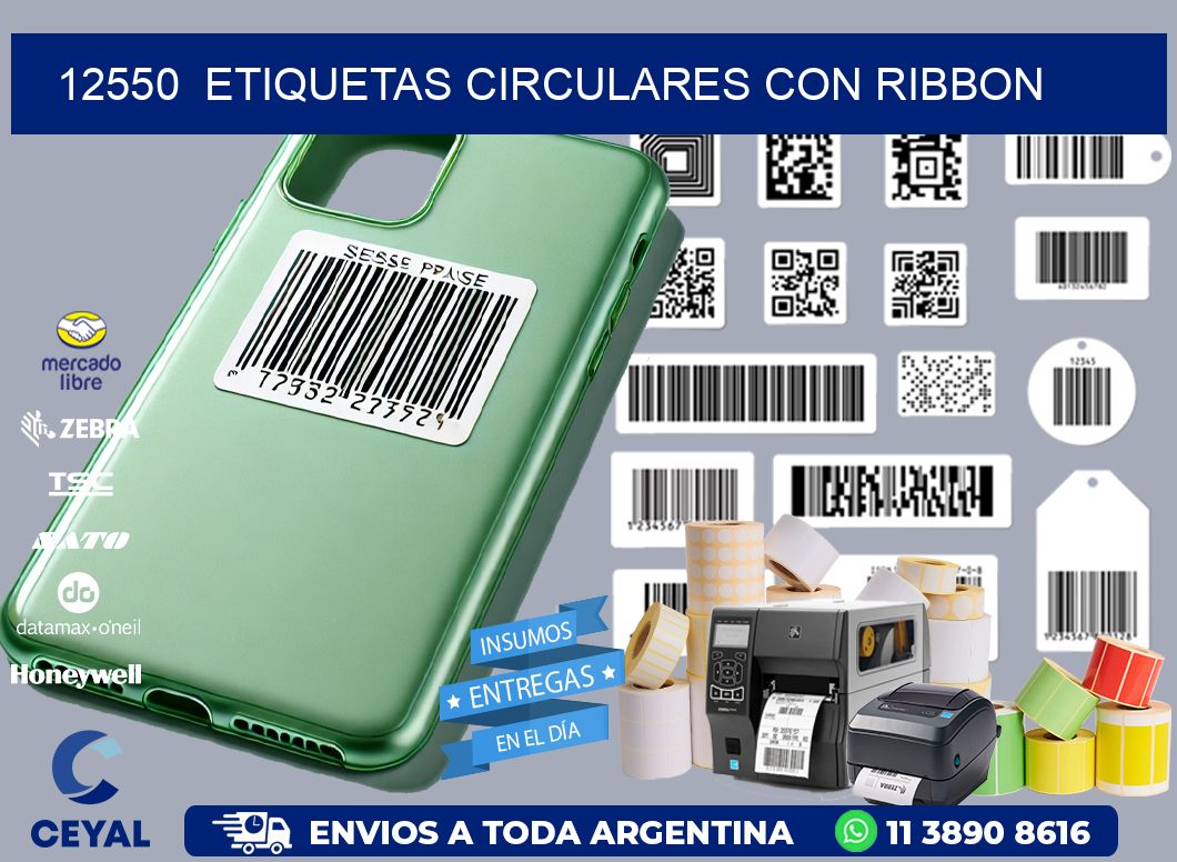 12550  ETIQUETAS CIRCULARES CON RIBBON