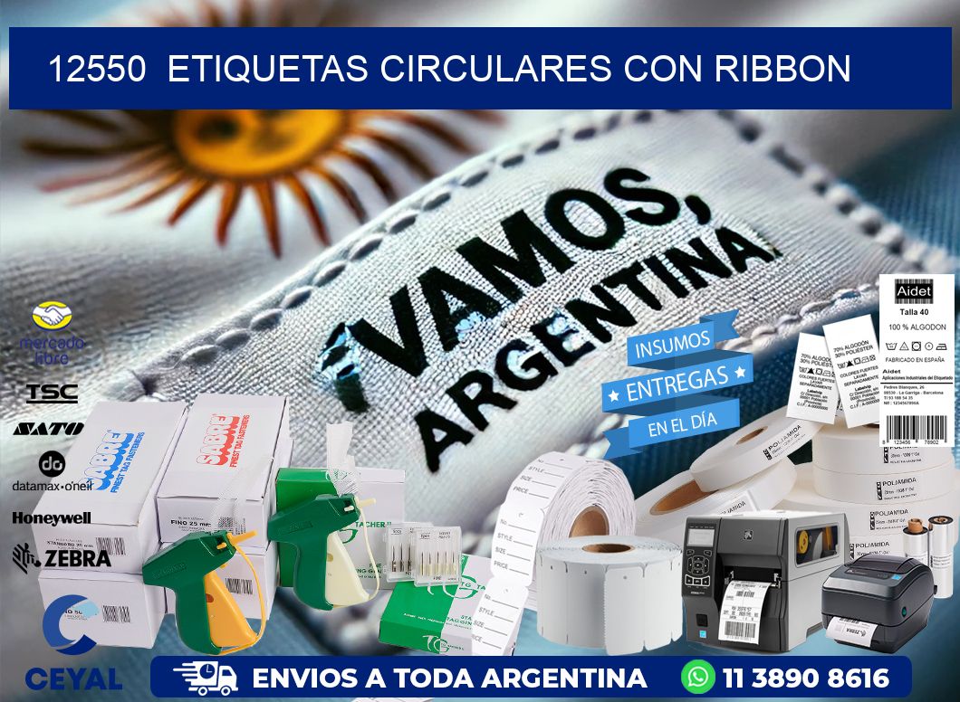 12550  ETIQUETAS CIRCULARES CON RIBBON