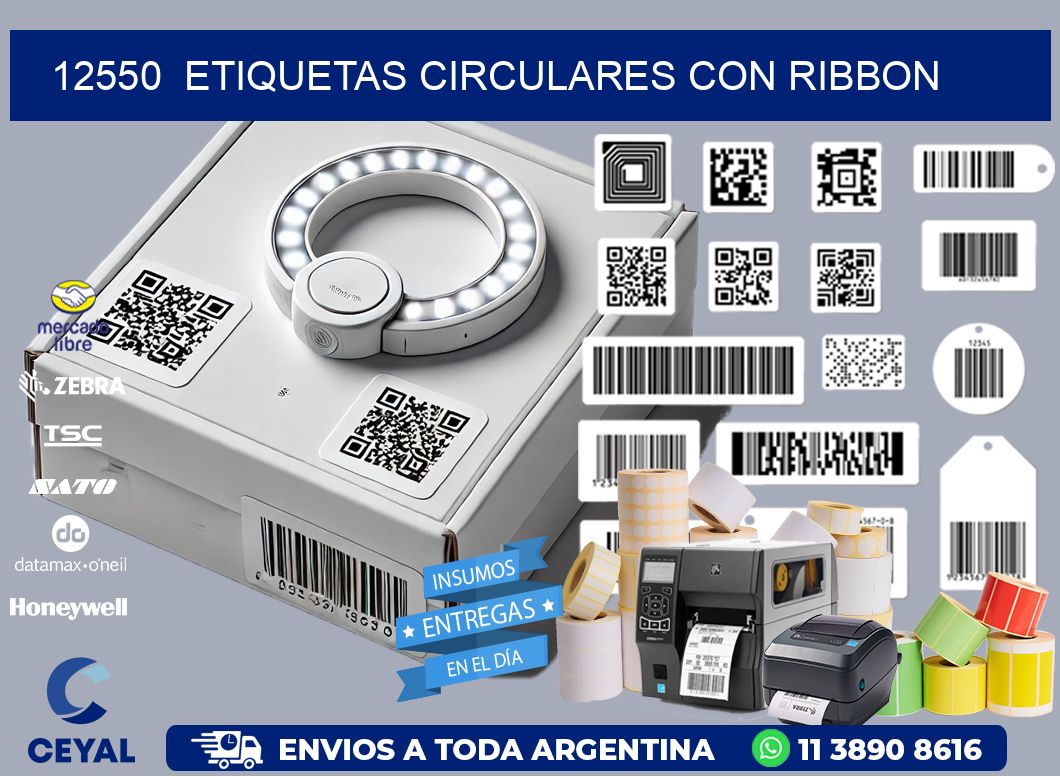 12550  ETIQUETAS CIRCULARES CON RIBBON