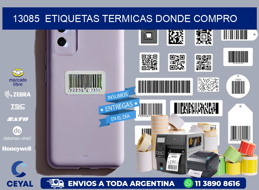 13085  ETIQUETAS TERMICAS DONDE COMPRO