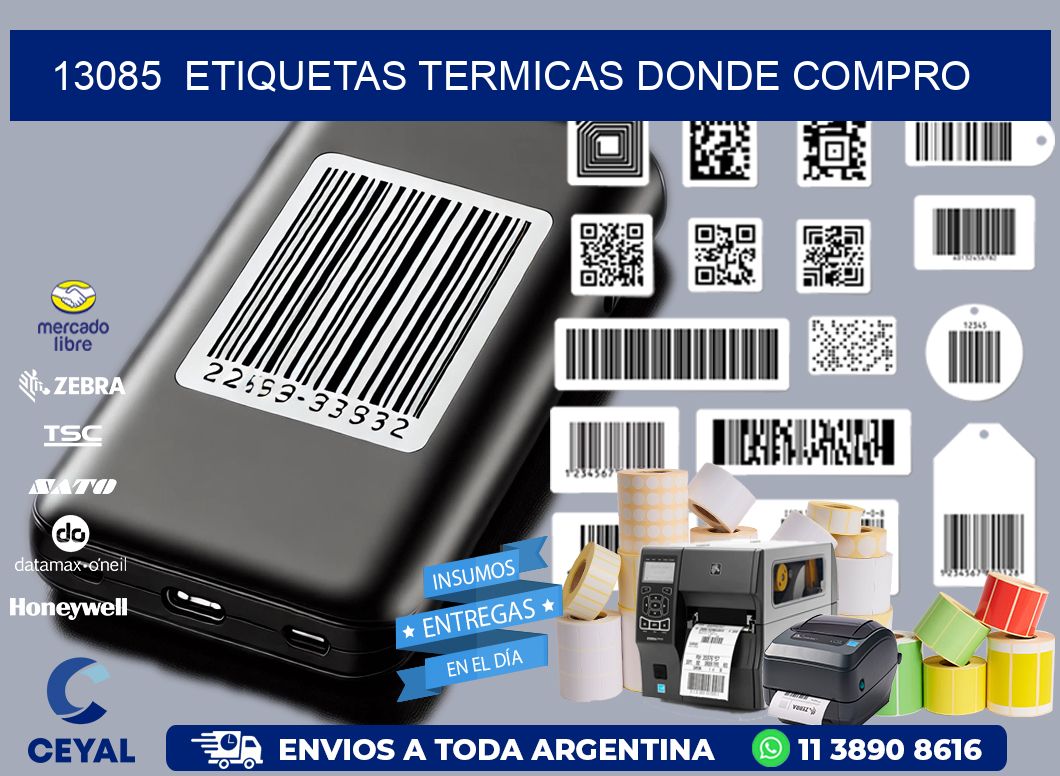 13085  ETIQUETAS TERMICAS DONDE COMPRO