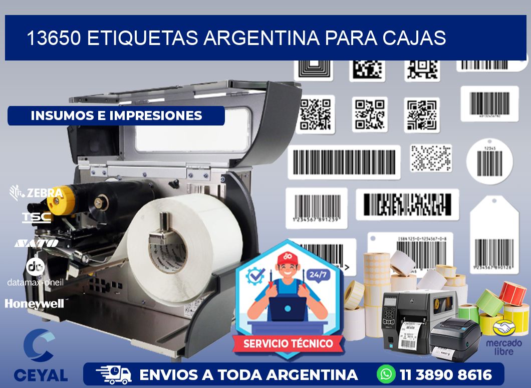 13650 ETIQUETAS ARGENTINA PARA CAJAS