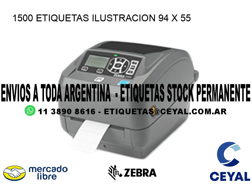 1500 ETIQUETAS ILUSTRACION 94 x 55