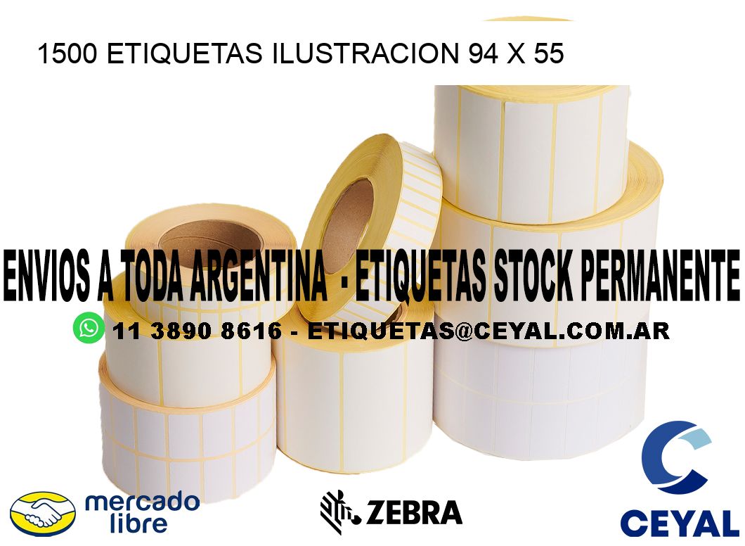 1500 ETIQUETAS ILUSTRACION 94 x 55