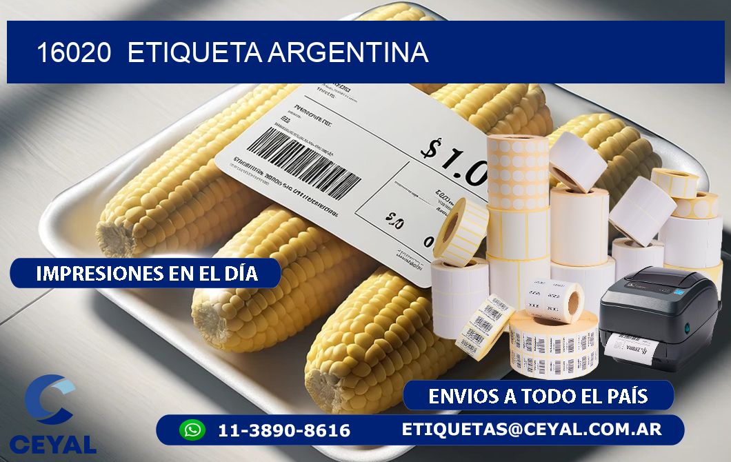 16020  ETIQUETA ARGENTINA