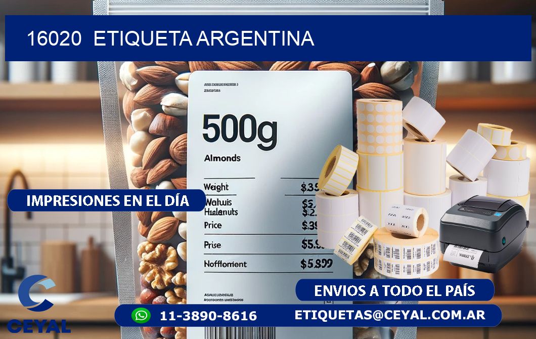 16020  ETIQUETA ARGENTINA