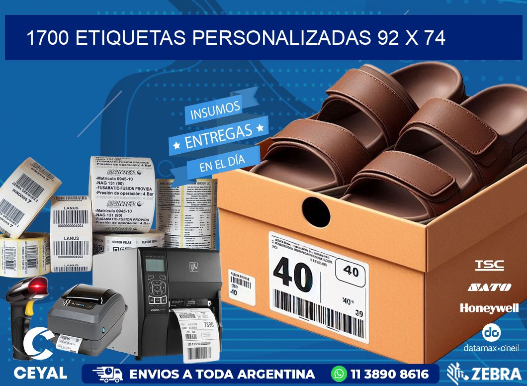 1700 ETIQUETAS PERSONALIZADAS 92 x 74