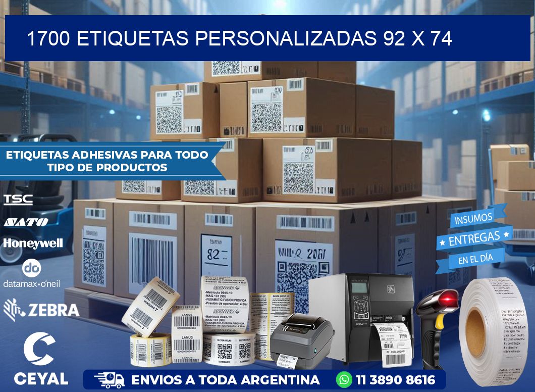 1700 ETIQUETAS PERSONALIZADAS 92 x 74