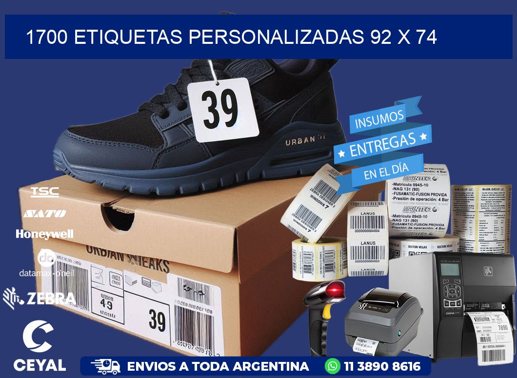 1700 ETIQUETAS PERSONALIZADAS 92 x 74