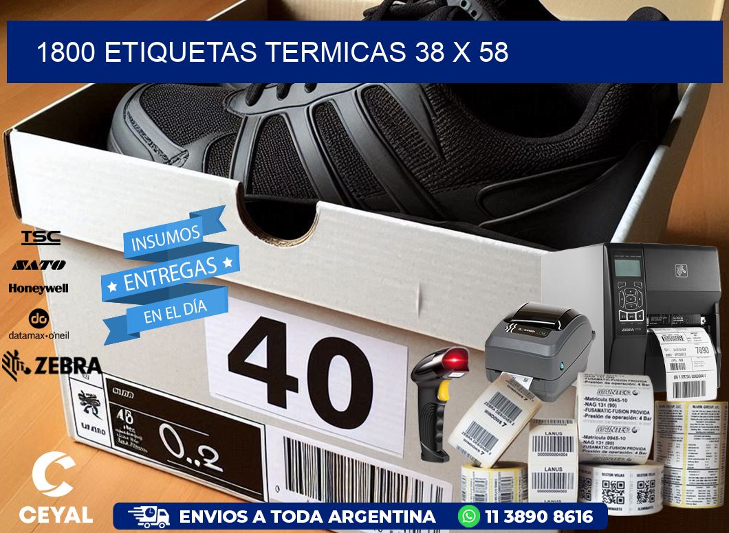 1800 ETIQUETAS TERMICAS 38 x 58