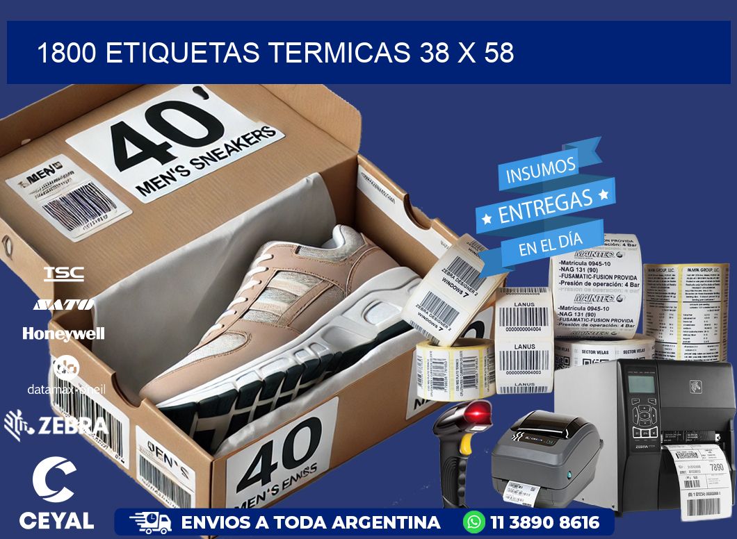 1800 ETIQUETAS TERMICAS 38 x 58