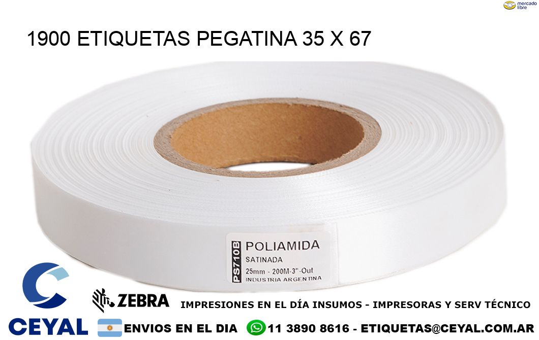 1900 ETIQUETAS PEGATINA 35 x 67