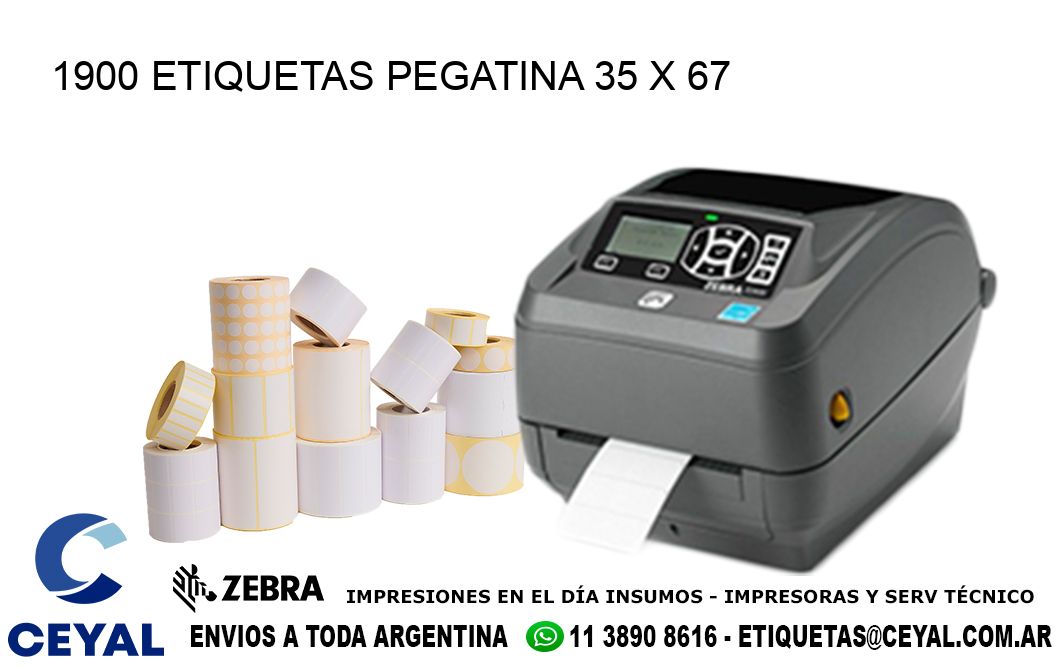 1900 ETIQUETAS PEGATINA 35 x 67