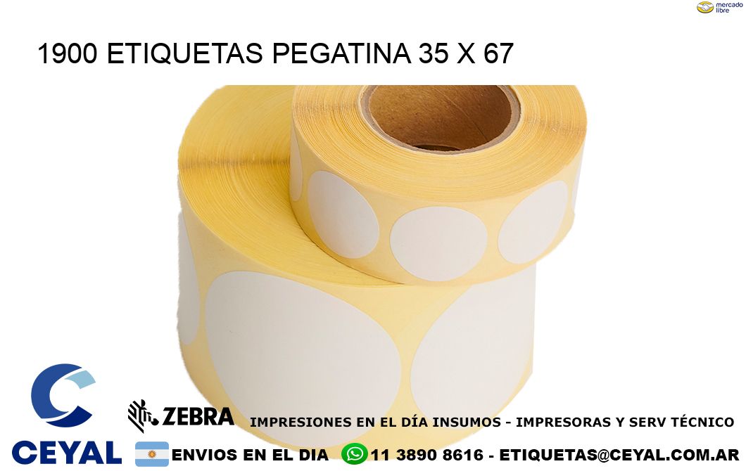 1900 ETIQUETAS PEGATINA 35 x 67