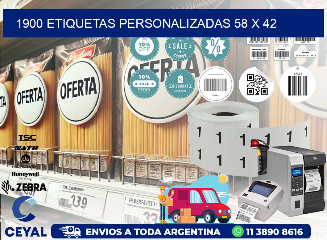 1900 ETIQUETAS PERSONALIZADAS 58 x 42