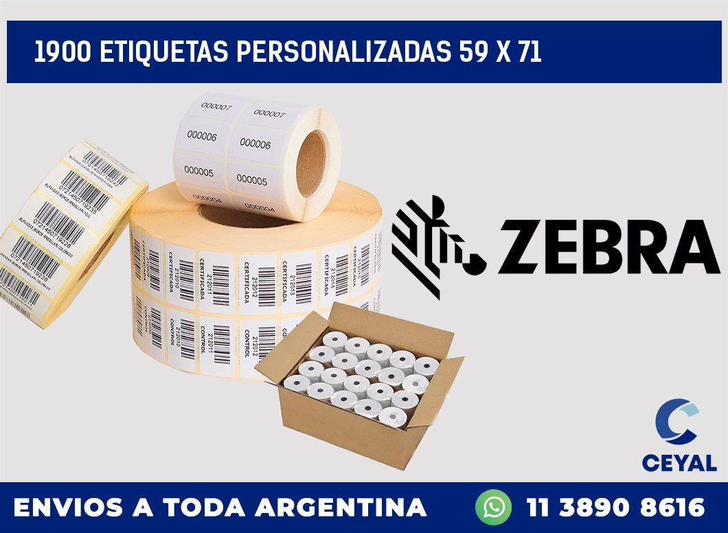 1900 ETIQUETAS PERSONALIZADAS 59 x 71