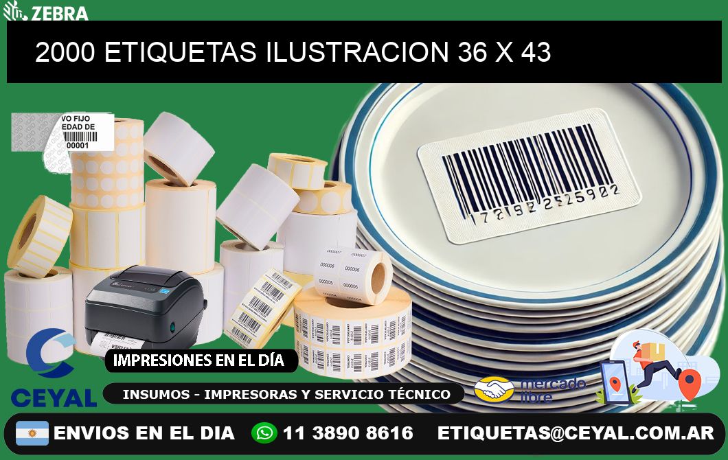 2000 ETIQUETAS ILUSTRACION 36 x 43