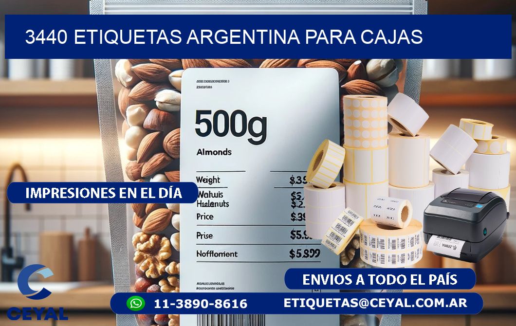 3440 ETIQUETAS ARGENTINA PARA CAJAS