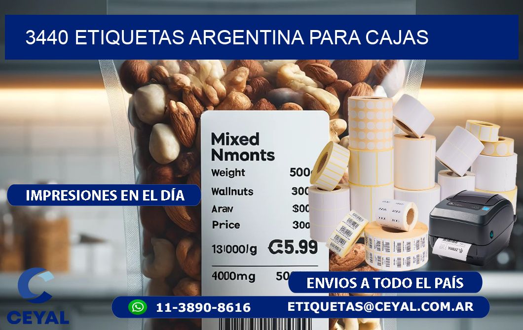 3440 ETIQUETAS ARGENTINA PARA CAJAS