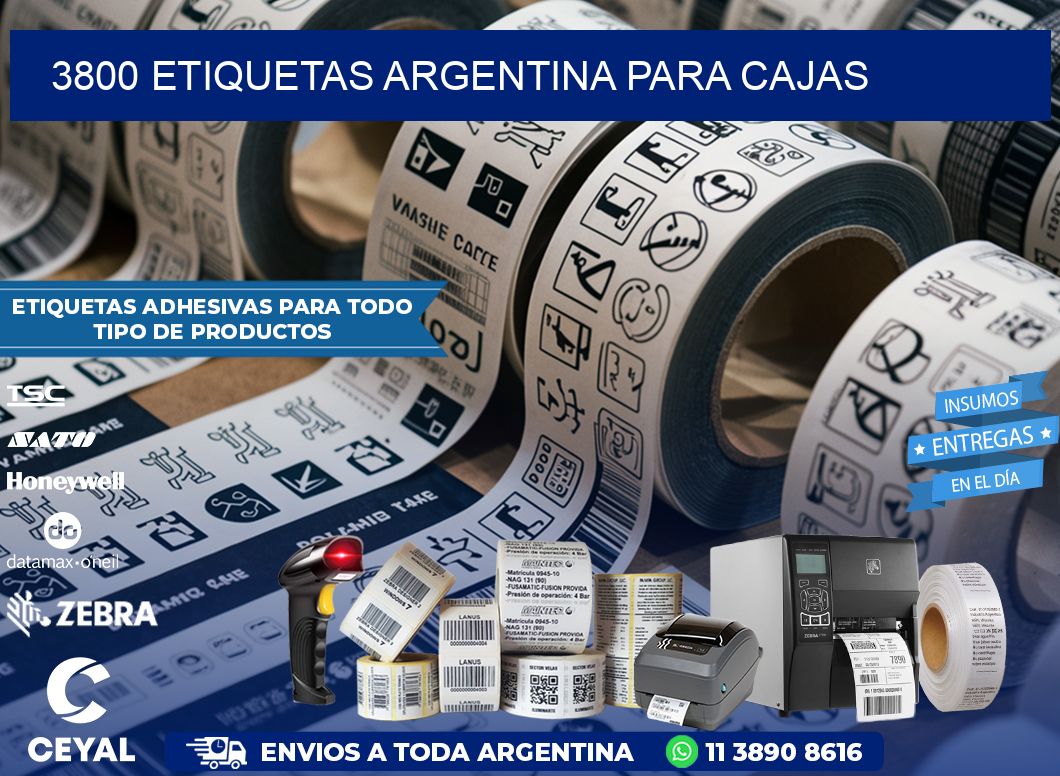 3800 ETIQUETAS ARGENTINA PARA CAJAS