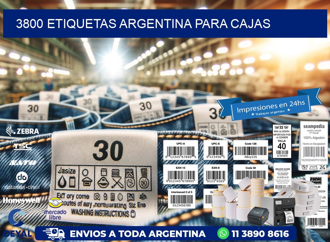 3800 ETIQUETAS ARGENTINA PARA CAJAS