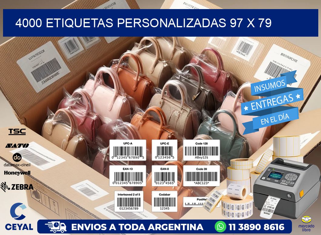 4000 ETIQUETAS PERSONALIZADAS 97 x 79