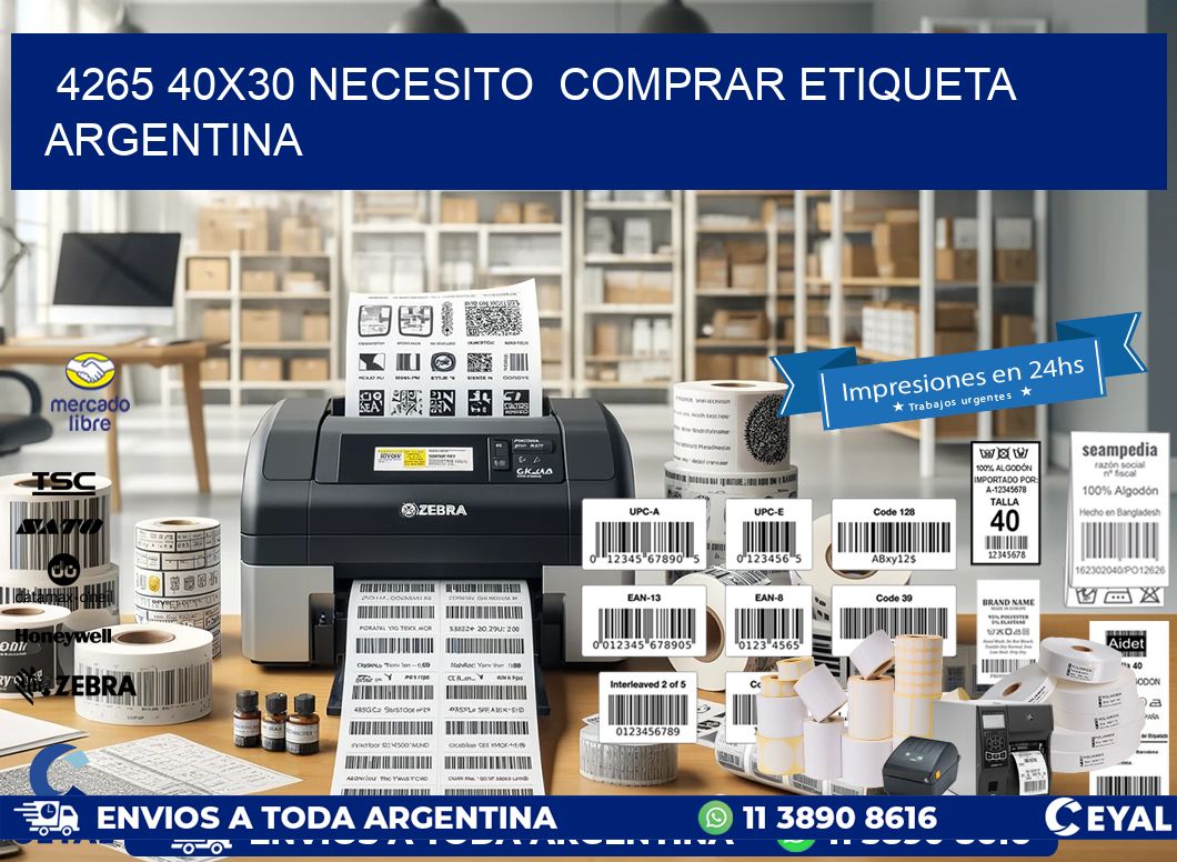 4265 40X30 NECESITO  COMPRAR ETIQUETA ARGENTINA
