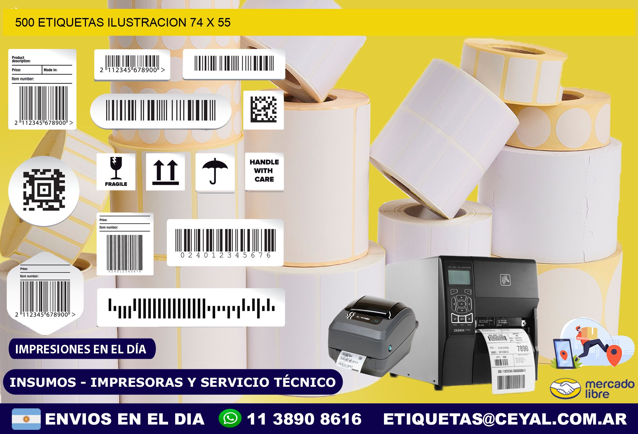 500 ETIQUETAS ILUSTRACION 74 x 55