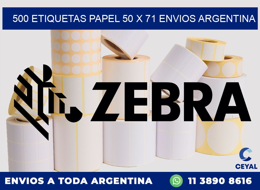 500 ETIQUETAS PAPEL 50 x 71 ENVIOS ARGENTINA