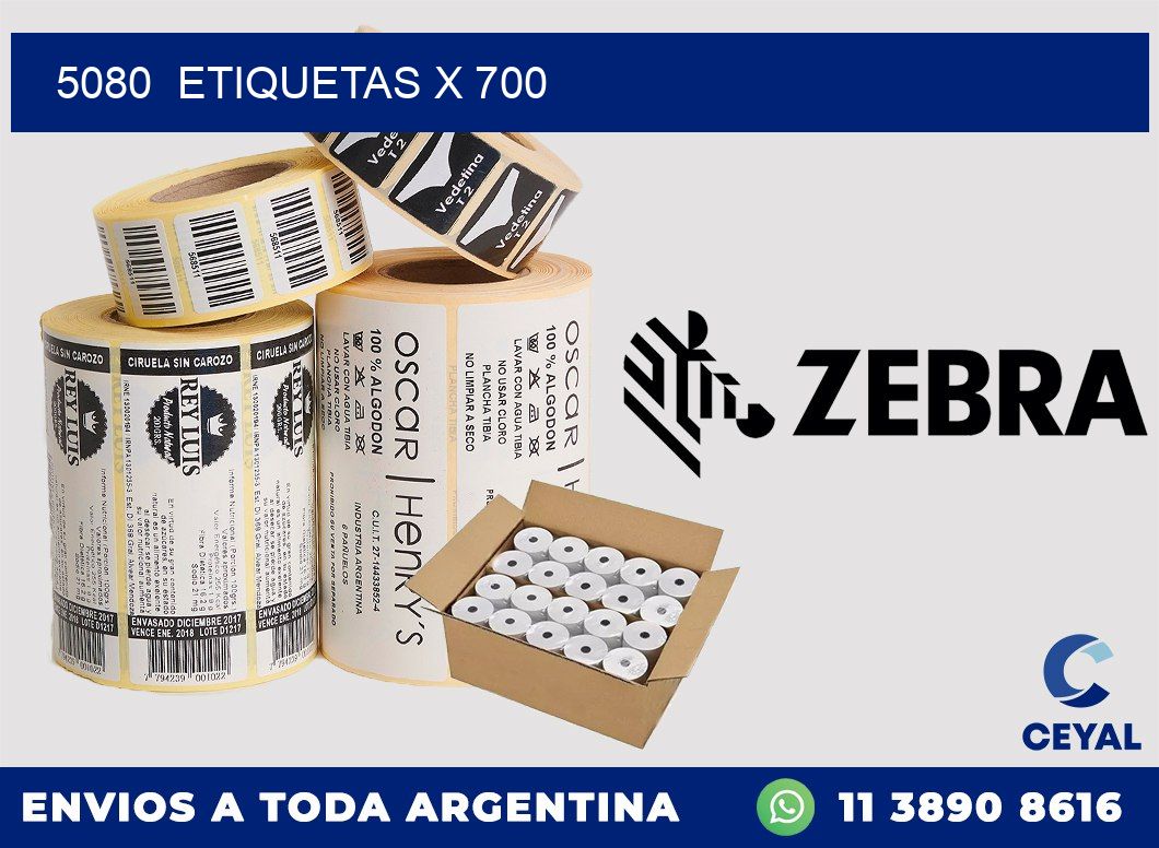 5080  ETIQUETAS X 700