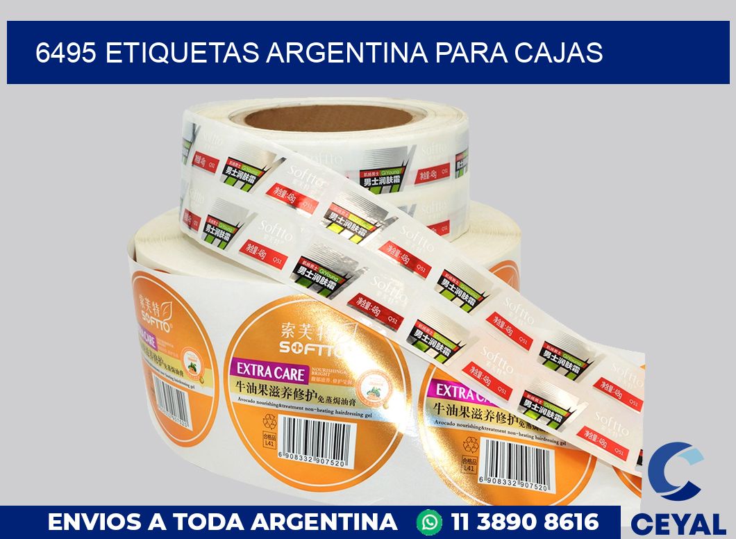 6495 ETIQUETAS ARGENTINA PARA CAJAS