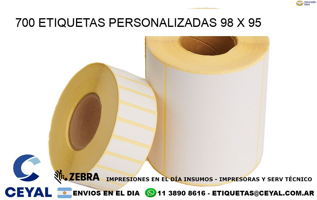 700 ETIQUETAS PERSONALIZADAS 98 x 95