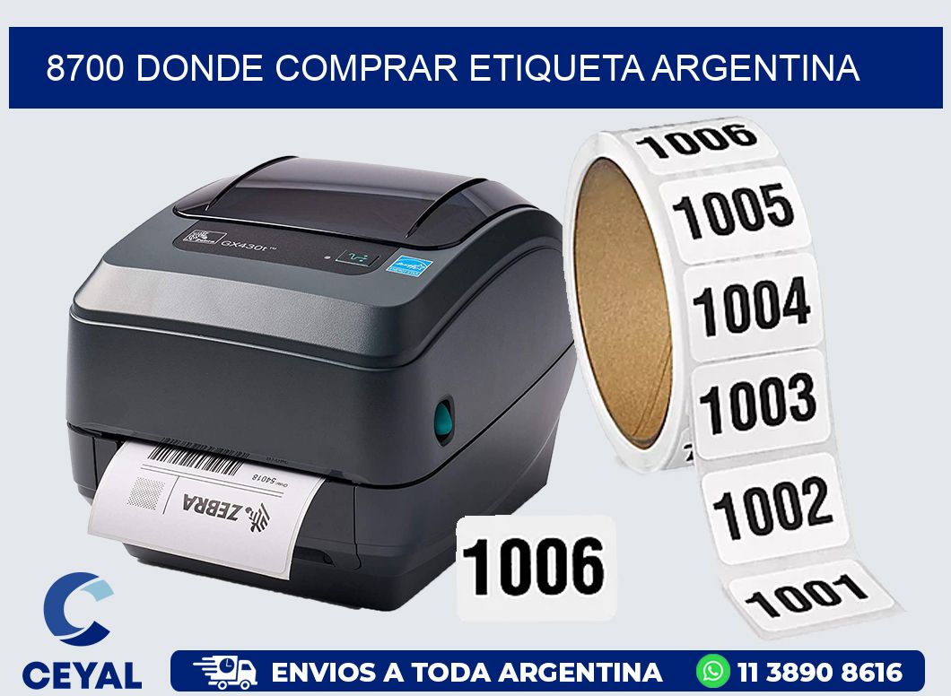 8700 DONDE COMPRAR ETIQUETA ARGENTINA
