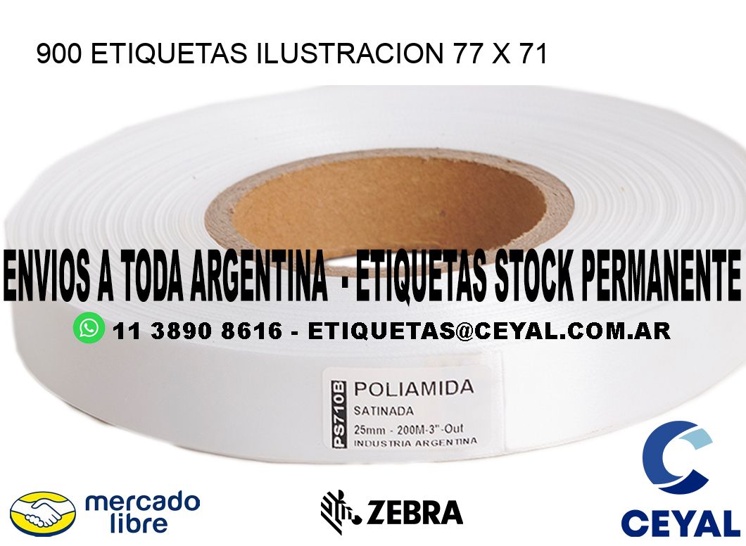 900 ETIQUETAS ILUSTRACION 77 x 71