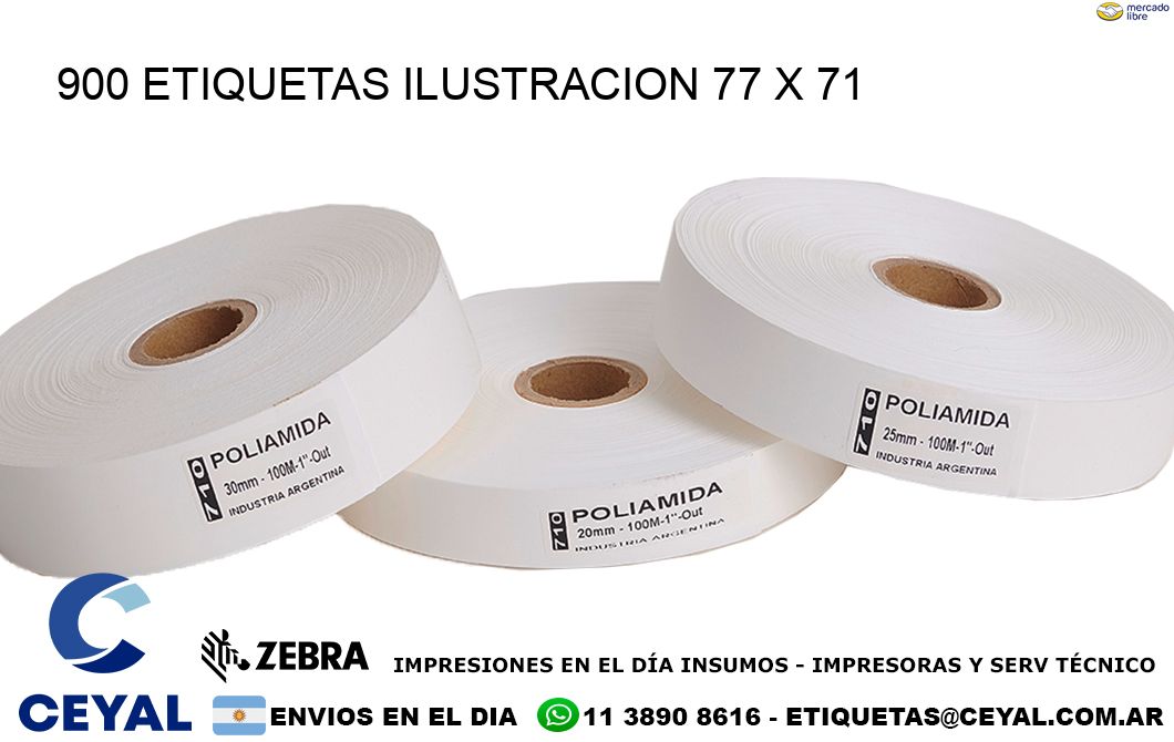 900 ETIQUETAS ILUSTRACION 77 x 71