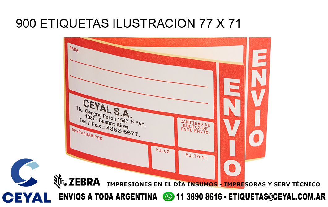 900 ETIQUETAS ILUSTRACION 77 x 71