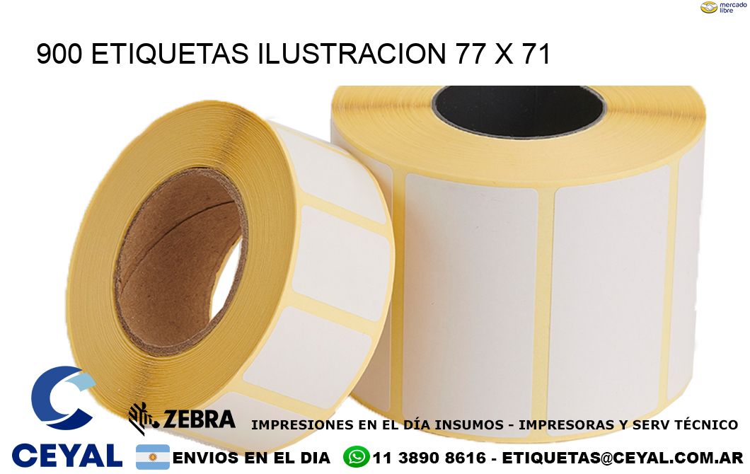 900 ETIQUETAS ILUSTRACION 77 x 71