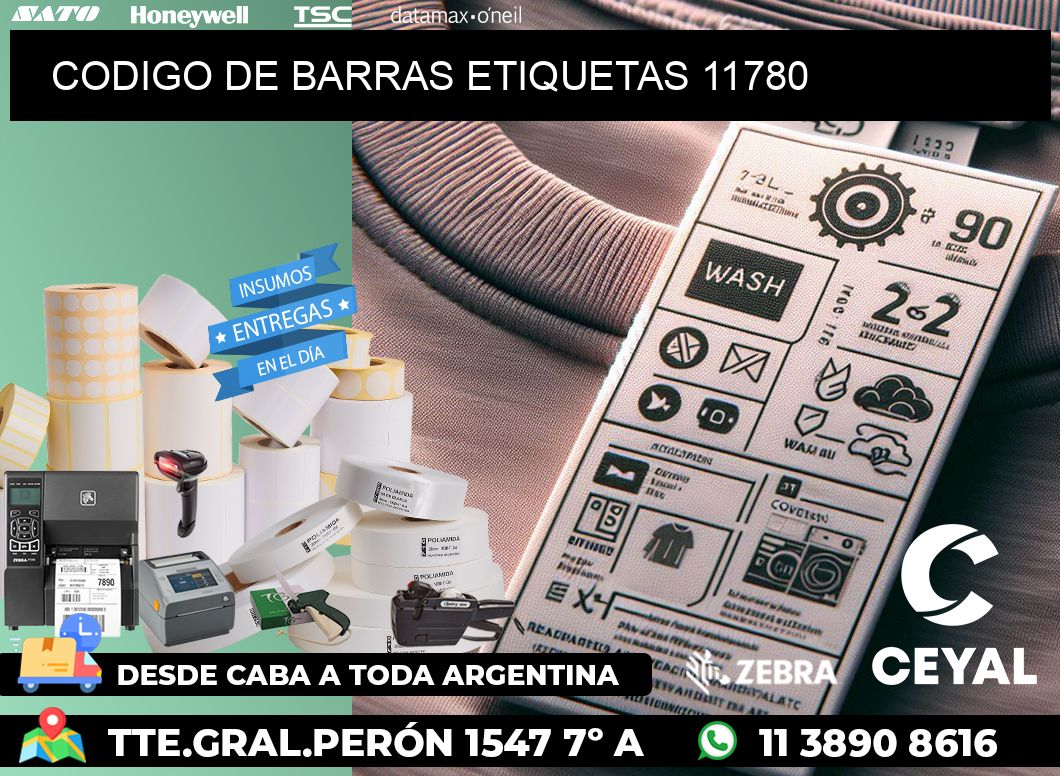 CODIGO DE BARRAS ETIQUETAS 11780