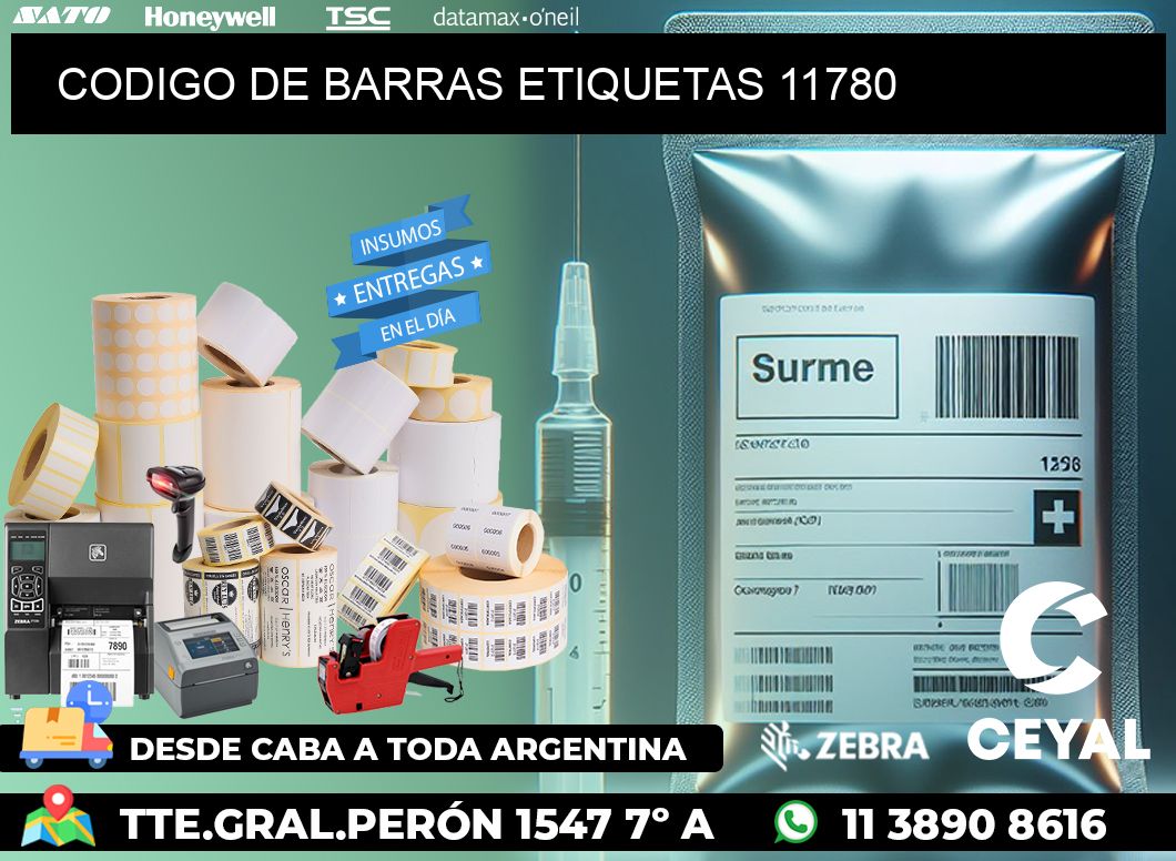 CODIGO DE BARRAS ETIQUETAS 11780